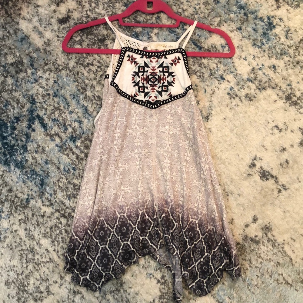Rewind Flowy Patterned Tank Top, Size L
